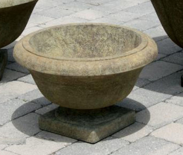 Round Cheshire Urn Cement Modern Art Deco Vase Smooth Design pot